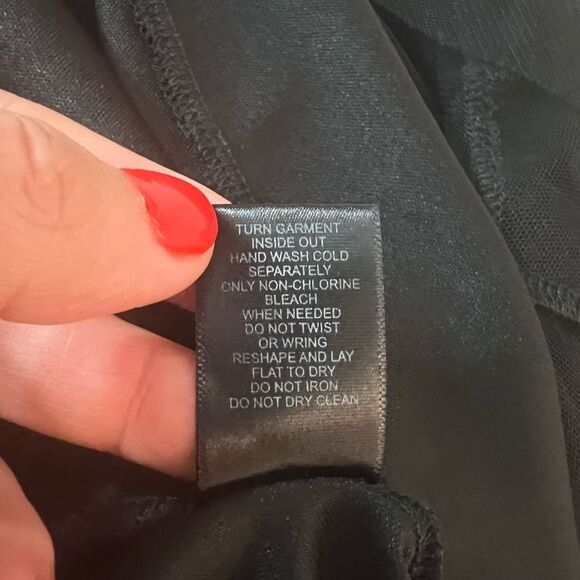 Row A Black Velvet Ruffled Chiffon Skirt Lined Mini Party Dress Size Large - Picture 9 of 10